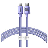 Baseus Crystal Shine USB-C / USB-C Kabel CAJY000705 - 2m - Lilla