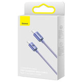 Baseus Crystal Shine USB-C / USB-C Kabel CAJY000705 - 2m - Lilla