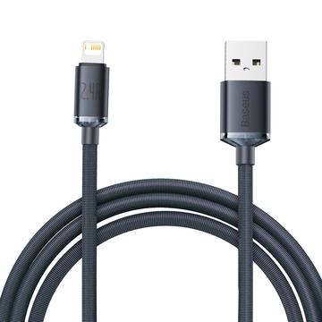 Baseus Crystal Shine USB-A / Lightning-kabel - 2m - sort