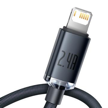 Baseus Crystal Shine USB-A / Lightning-kabel - 2m - sort