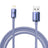 Baseus Crystal Shine USB-A / Lightning-kabel - 2m - Lilla