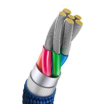 Baseus Crystal Shine USB-A / USB-C-kabel - 2m, 100W - Blå