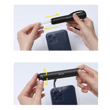Baseus Cylinder Slide Vandtæt Taske med Touch ID - 7.2" - Sort