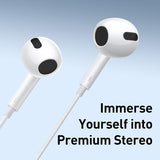 Baseus Encok H17 3.5mm In-Ear-hovedtelefoner med ledning - hvid