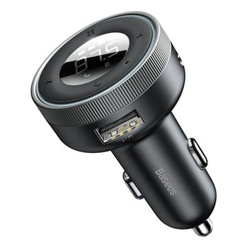 Baseus Enjoy CCLH-01 FM Transmitter / Dobbelt USB Biloplader - Sort