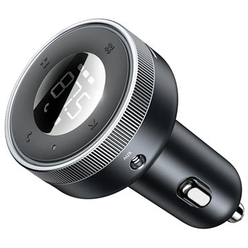 Baseus Enjoy CCLH-01 FM Transmitter / Dobbelt USB Biloplader - Sort
