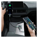 Baseus Enjoy CCLH-01 FM Transmitter / Dobbelt USB Biloplader - Sort
