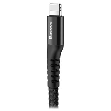 Baseus Fish Eye Spring Lightning Kabel - 1m - Sort