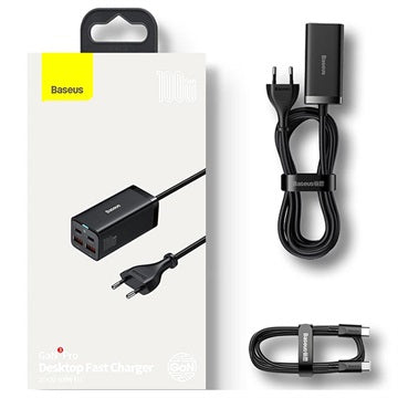 Baseus GaN3 Pro 100W Hurtig Oplader CCGP000101 - Sort