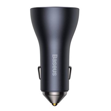 Baseus Golden Contactor Pro biloplader 65W - 2xUSB-C, 1x USB - Grå