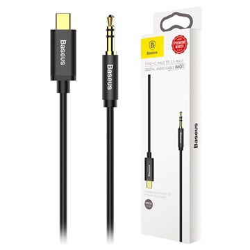 Baseus M01 USB-C / 3.5mm Lydkabel - 1.2m - Sort