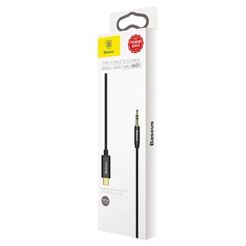 Baseus M01 USB-C / 3.5mm Lydkabel - 1.2m - Sort