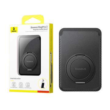 Baseus MagPro 3 magnetisk kortholder med stativ - MagSafe-kompatibel - sort