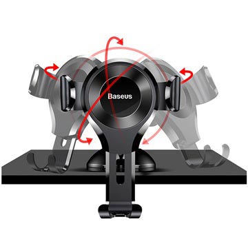 Baseus Osculum Gravity Mobilholder til Bil med Sugekop - Sort