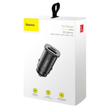 Baseus PPS 30W Billader - USB-C PD, QC4.0/3.0, SCP, AFC - Sort