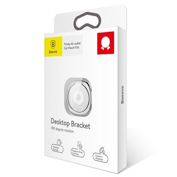 Baseus Privity Magnetisk Ring Holder til Smartphones - Sølv