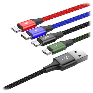 Baseus Rapid Series 4-i-1 Kabel CA1T4-A01 - 1.2m - Sort