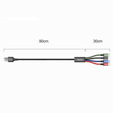 Baseus Rapid Series 4-i-1 Kabel CA1T4-A01 - 1.2m - Sort