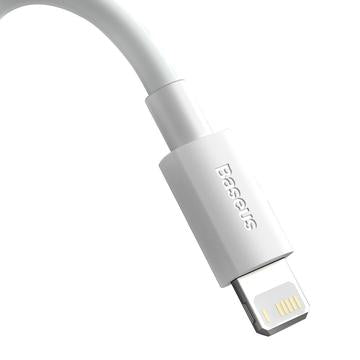 Baseus Simple Wisdom USB-A / Lightning-kabel - 1.5m, 2 Stk. - Hvid