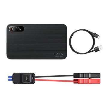 Baseus Super Energy Pro+ starthjælp til bil 1200A m. powerbank, lommelygte - sort