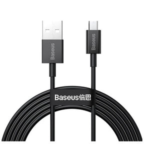 Baseus Superior MicroUSB Hurtig Opladning Datakabel - 2m - Sort