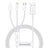 Baseus Superior Series 3-i-1 hurtigopladerkabel - 1m, 3.5A - Hvid