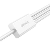 Baseus Superior Series 3-i-1 hurtigopladerkabel - 1m, 3.5A - Hvid
