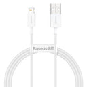 Baseus Superior Series Lightning Kabel - 1m - Hvid