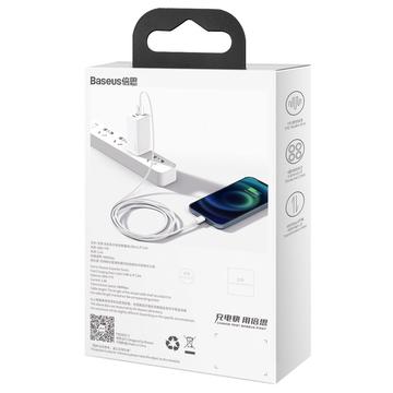 Baseus Superior Series Lightning Kabel - 1m - Hvid