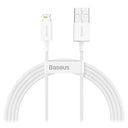 Baseus Superior Series Lightning Kabel - 1.5m - Hvid