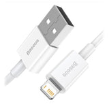 Baseus Superior Series Lightning Kabel - 2m - Hvid