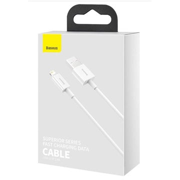 Baseus Superior Series Lightning Kabel - 2m - Hvid