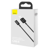 Baseus Superior Series Lightning Kabel - 2m - Sort