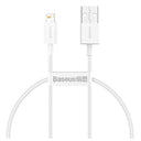 Baseus Superior Series Lightning Kabel - 0.25m - Hvid