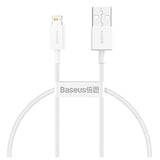 Baseus Superior Series Lightning Kabel - 0.25m - Hvid