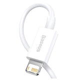 Baseus Superior Series Lightning Kabel - 0.25m - Hvid