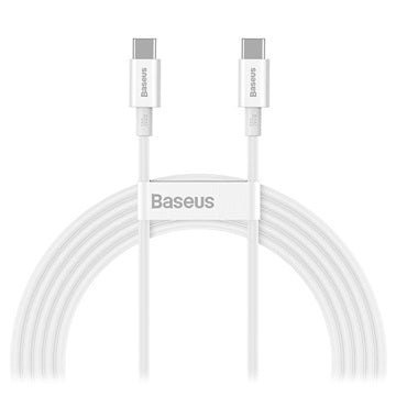 Baseus Superior Series USB-C / USB-C Kabel - 100W, 2m - Hvid