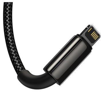Baseus Tungsten Gold 3-i-1 Hurtigt Opladerkabel - 1.5m - Sort