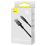 Baseus Tungsten Gold USB-A / USB-C-kabel - 1m, 100W - Sort