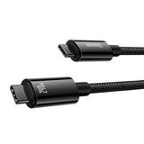 Baseus Tungsten Gold USB-C / USB-C-kabel - 2m, 240W - Sort