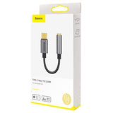 Baseus USB-C / 3.5mm Audio Adapter Kabel CAHUB-EZ0G - Mørkegrå