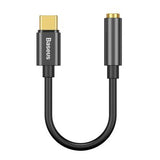 Baseus USB-C / 3.5mm Audio Adapter Kabel CAHUB-EZ0G - Sort