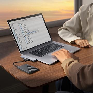 Baseus UltraJoy 6-Port USB-C Hub - 3x USB-A, USB-C, Micro SD/TF Card Slots