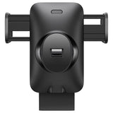 Baseus Wisdom Trådløs Billader / Bilholder - 15W - Sort
