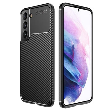Samsung Galaxy S22 5G Beetle Karbonfiber TPU Cover - Sort