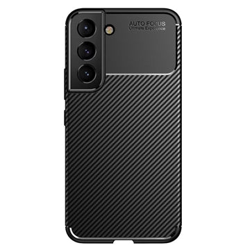 Samsung Galaxy S22 5G Beetle Karbonfiber TPU Cover - Sort