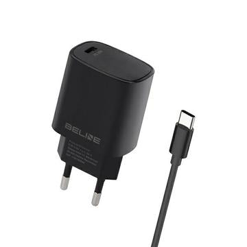 Beline PD 3.0 USB-C opladningssæt - 20W - sort