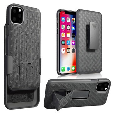 iPhone 11 Pro Hybrid Cover med Bælteklips - Sort