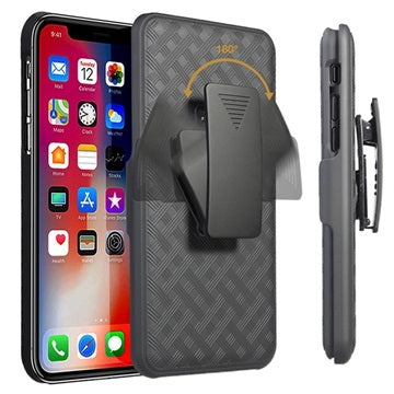 iPhone 11 Pro Hybrid Cover med Bælteklips - Sort