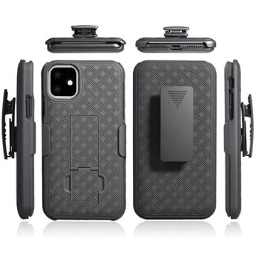 iPhone 11 Pro Hybrid Cover med Bælteklips - Sort